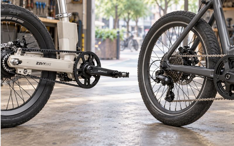 Belt Drive vs Chain Drive E-Bikes