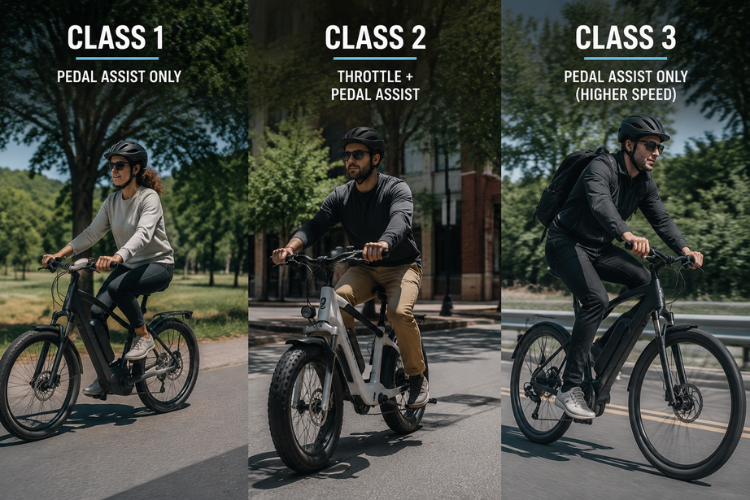 Class 1 vs Class 2 vs Class 3 E-Bikes